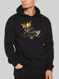 Men Gold King Print Fashion Hoodie