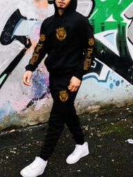 Men Letter Print Street Sweatsuit Set